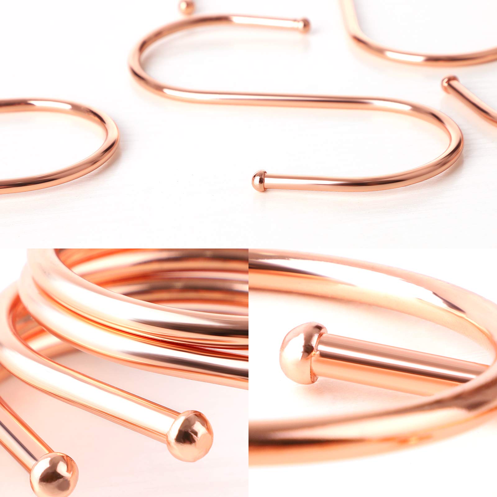 Songmics CRI62R ganci a S metallo 20 pezzi oro rosa 3 kg