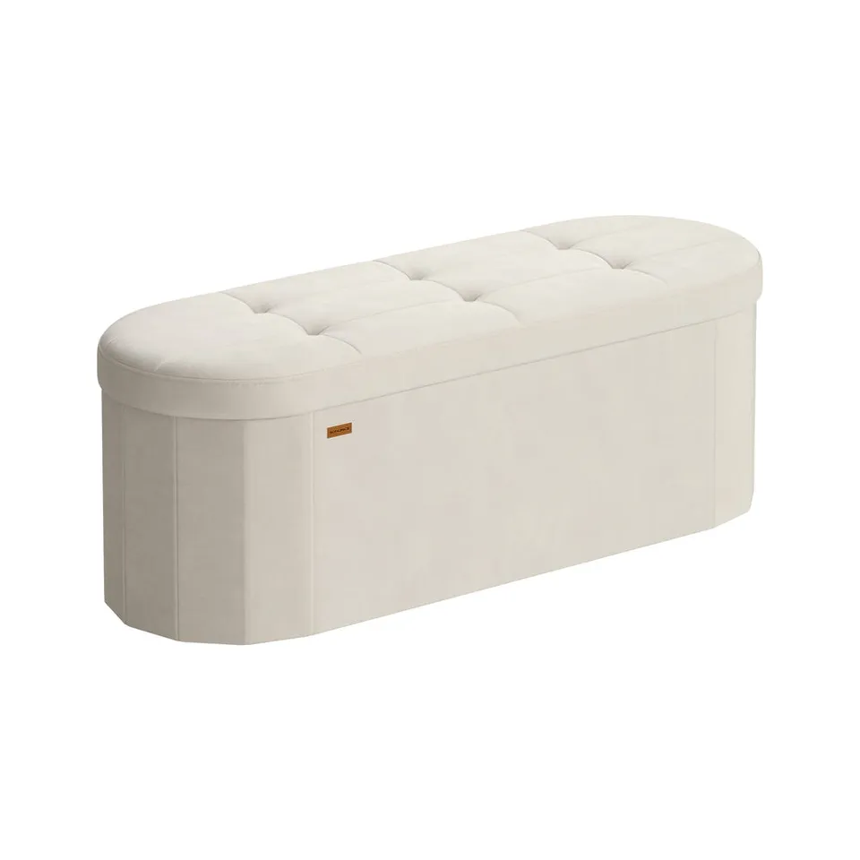 Songmics Mazie ULSF297LH01 Pouf Contenitore Crema