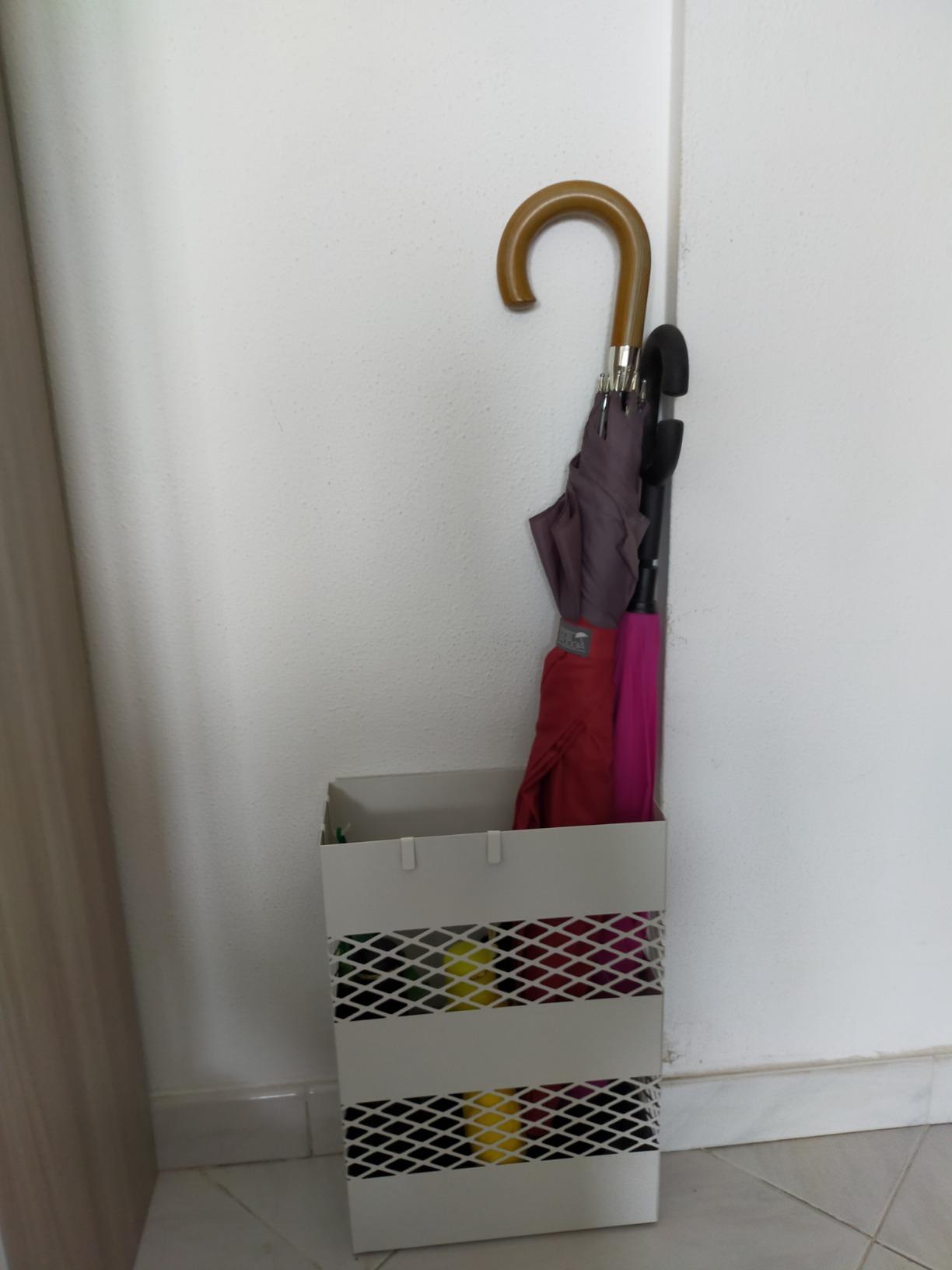 Songmics portaombrelli metallo bianco 28x12x41 cm 10 ombrelli