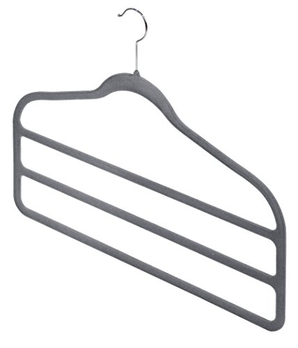 Domopak Set 2 Appendi Pantaloni Grigio Antiscivolo 45 cm