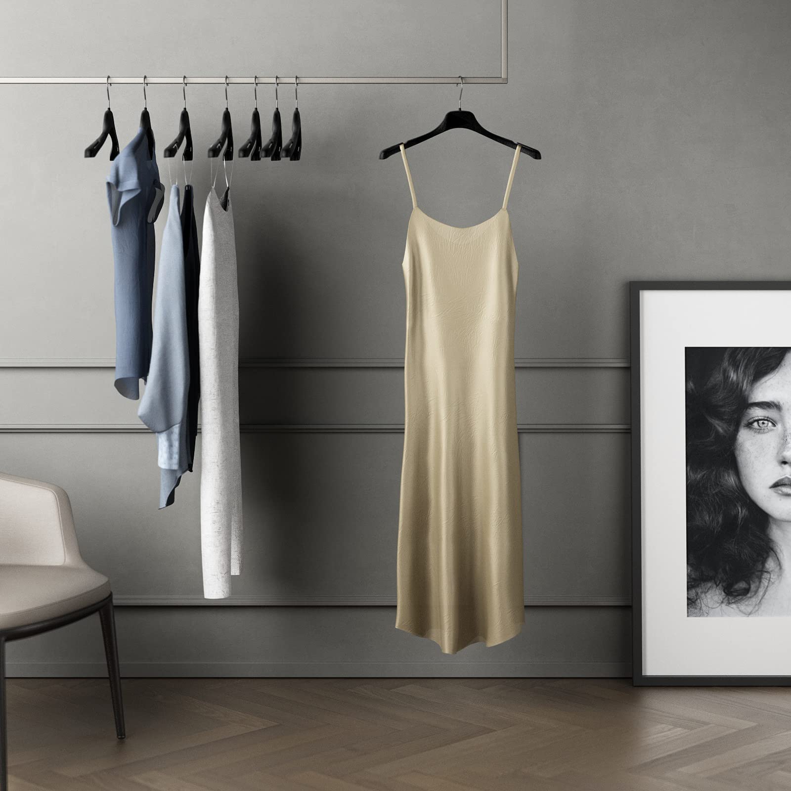 Mainetti Velluto Top grucce antiscivolo nero 10 pezzi 41 cm