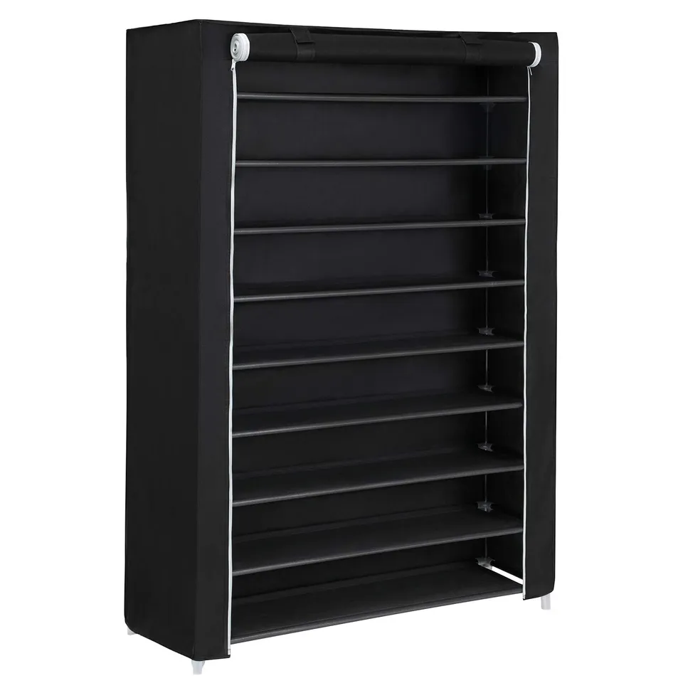 Songmics RXJ00H scarpiera 10 ripiani nera 162x100x28 cm