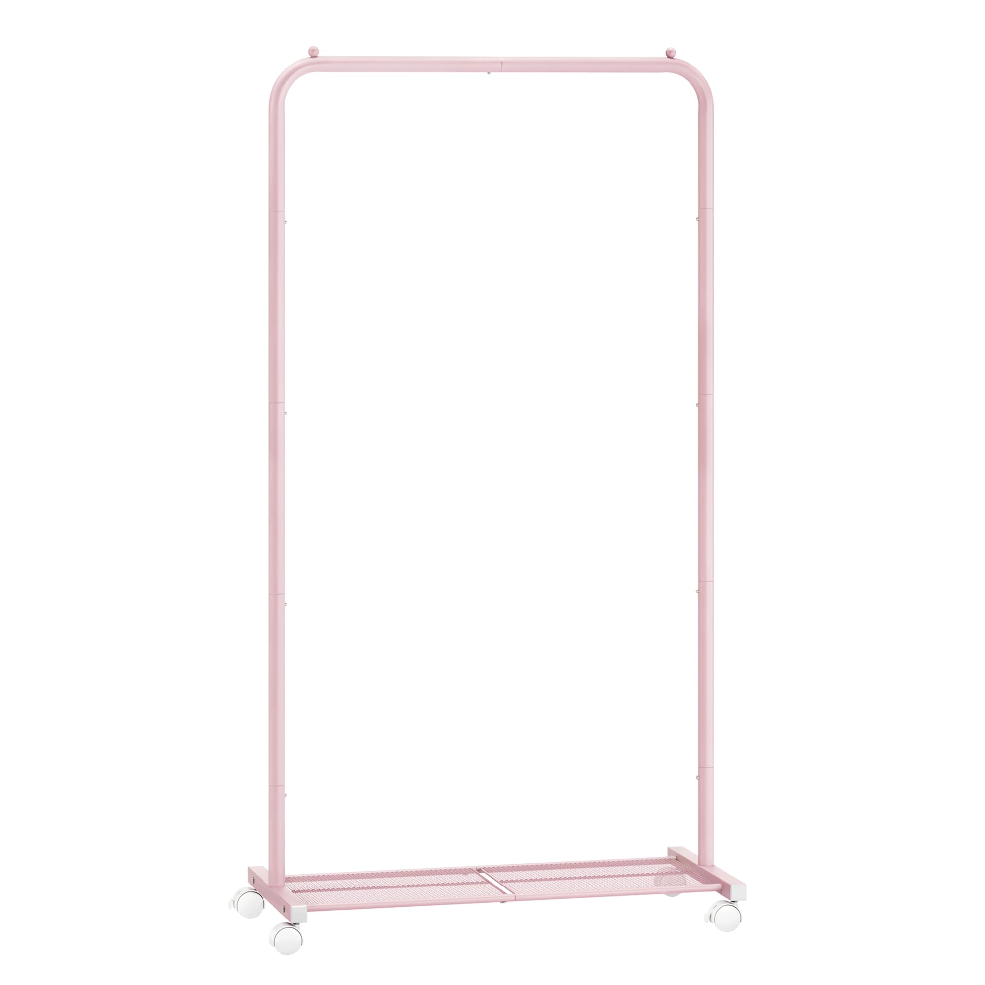 Songmics HSR130R01 stand appendiabiti ruote rosa pastello 74 cm