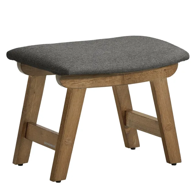 Songmics ULSF052GN01 poggiapiedi imbottito sfoderabile grigio