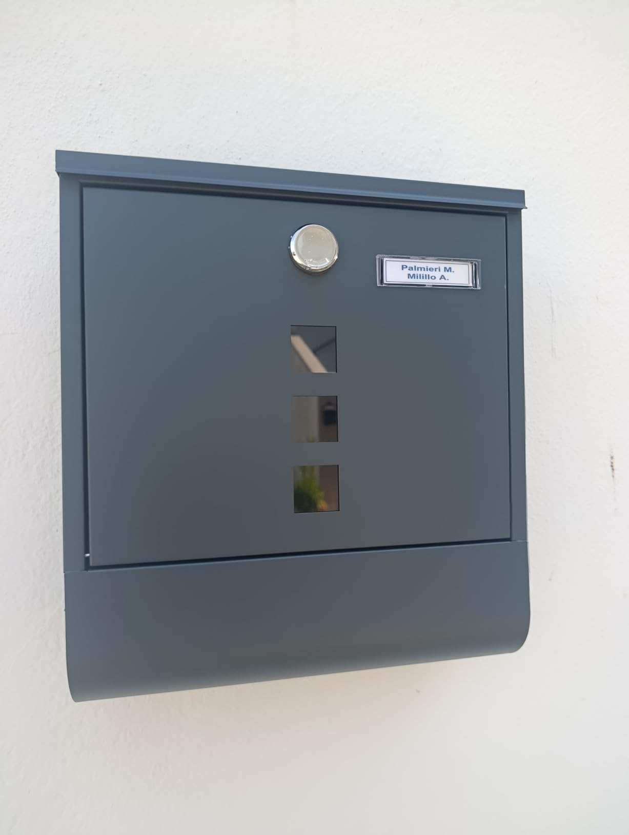 Songmics cassetta postale acciaio nera A4 30,8x33,8 cm