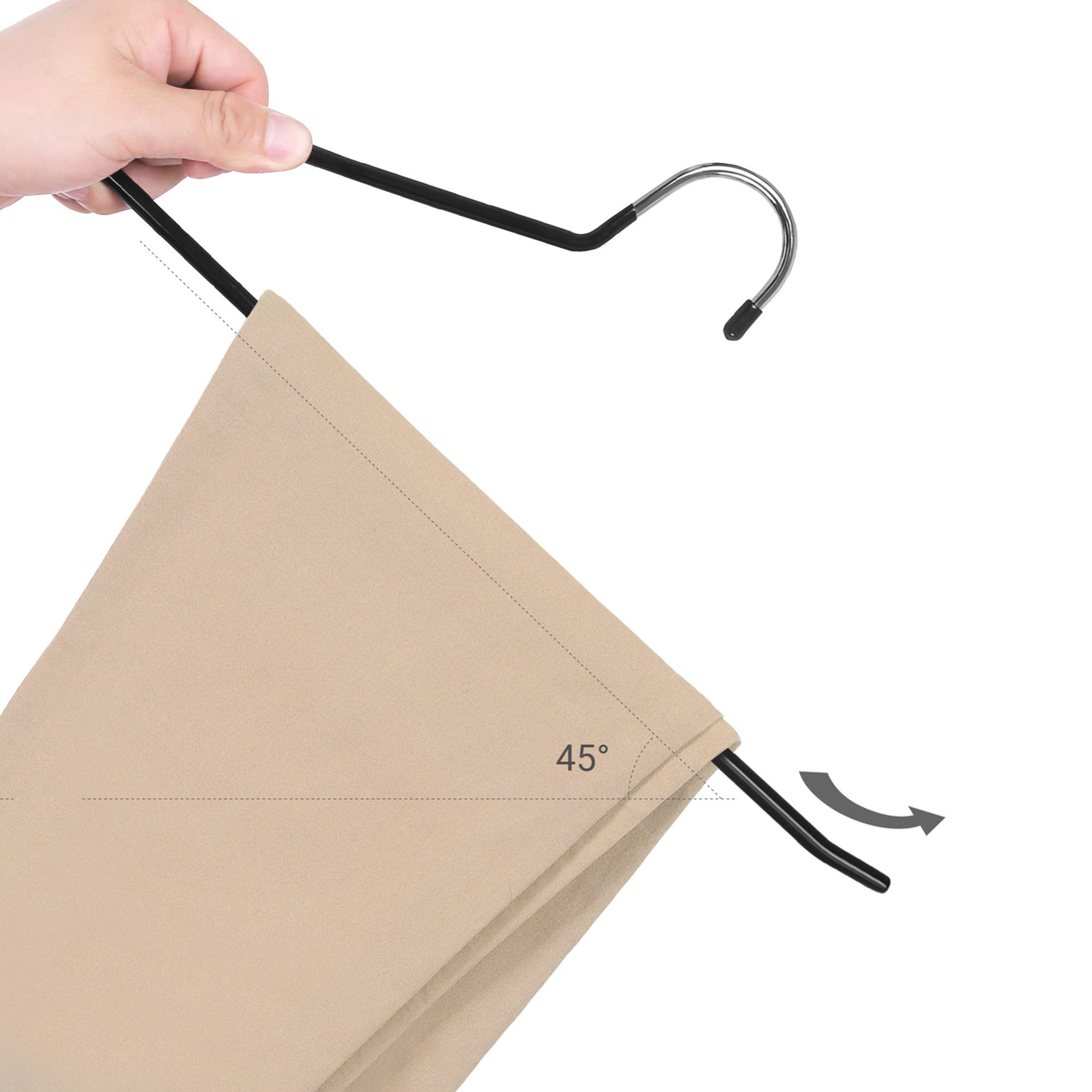 Songmics CRI004-20 Grucce Pantaloni Nere 20 Pezzi Antiscivolo