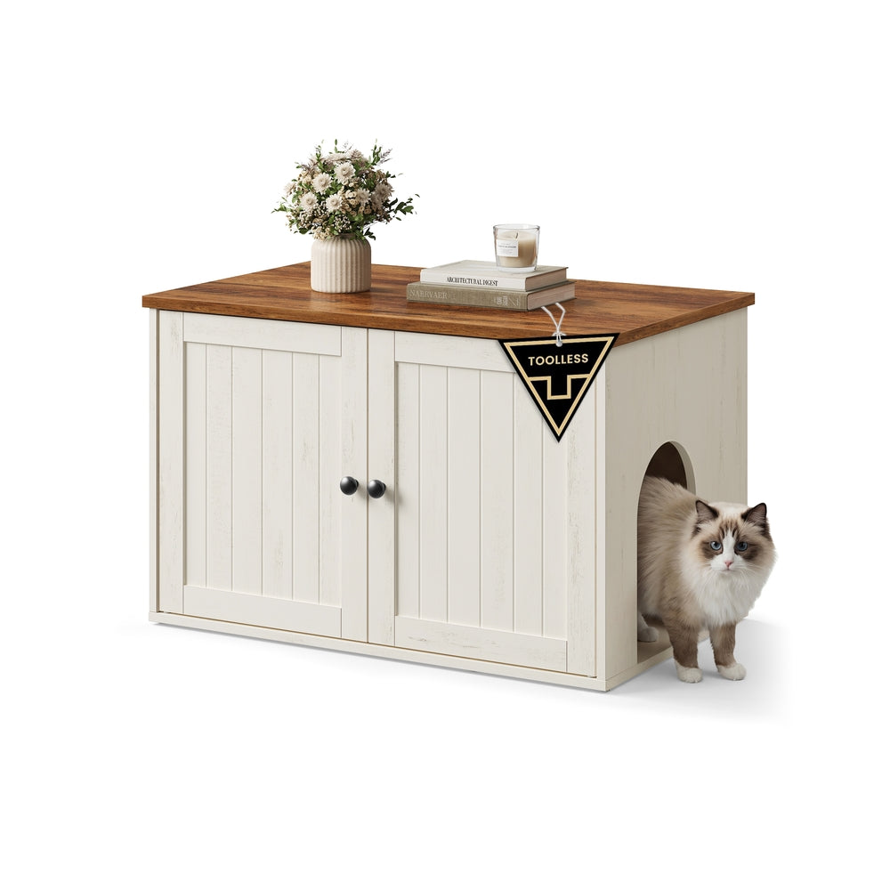 Songmics Home Mobile Lettiera Gatto Greige