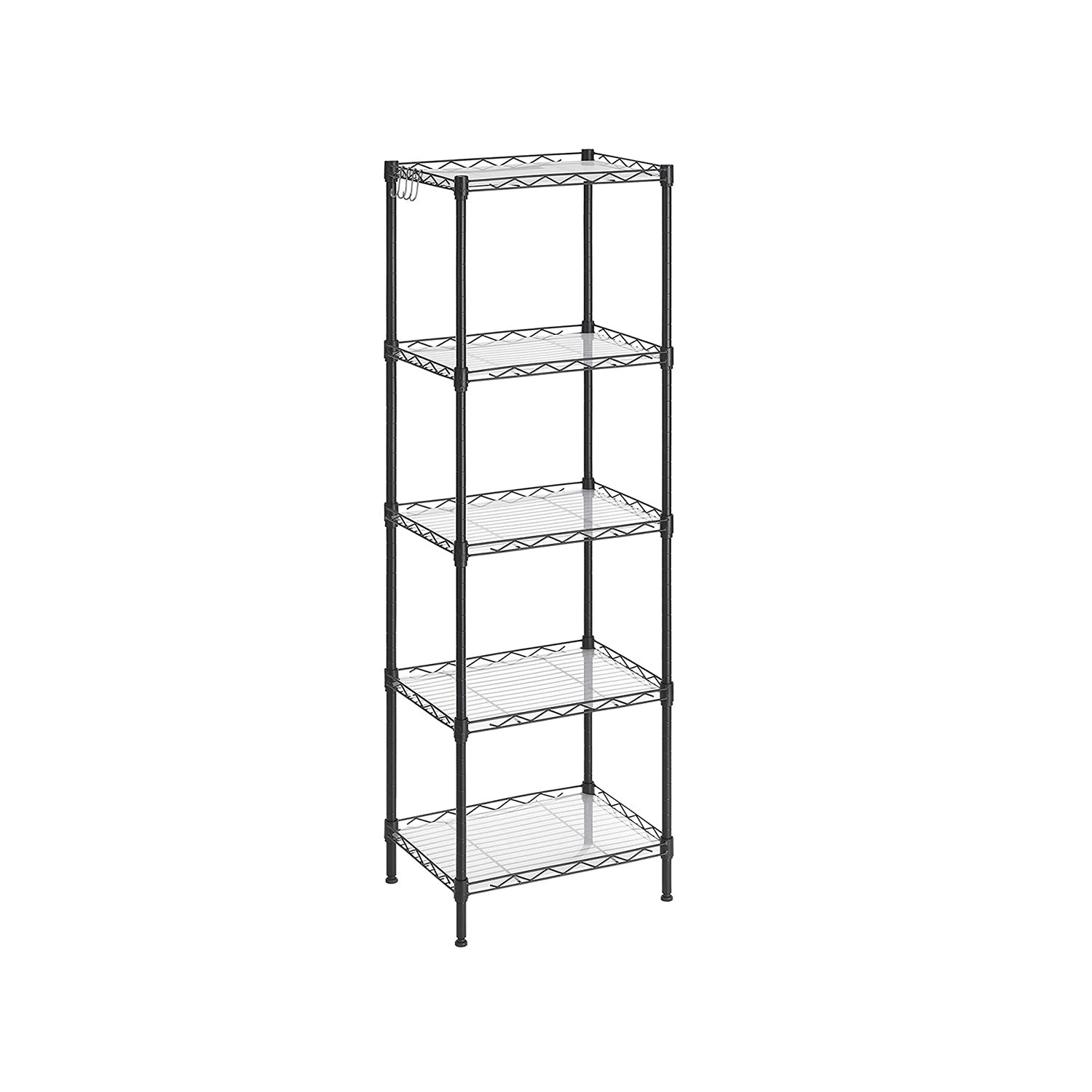 Songmics ULGR105B01 scaffale metallo 5 ripiani nero