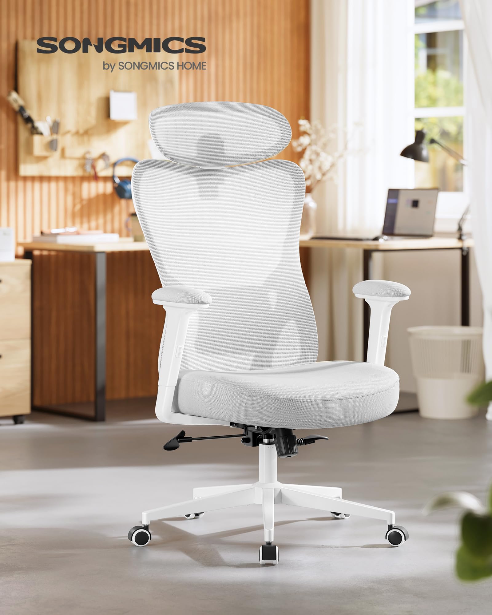 Songmics OBN066GD01 sedia ufficio ergonomica grigio 150 kg