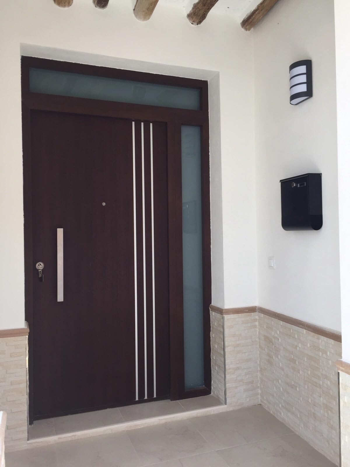 Songmics cassetta postale acciaio nera A4 30,8x33,8 cm