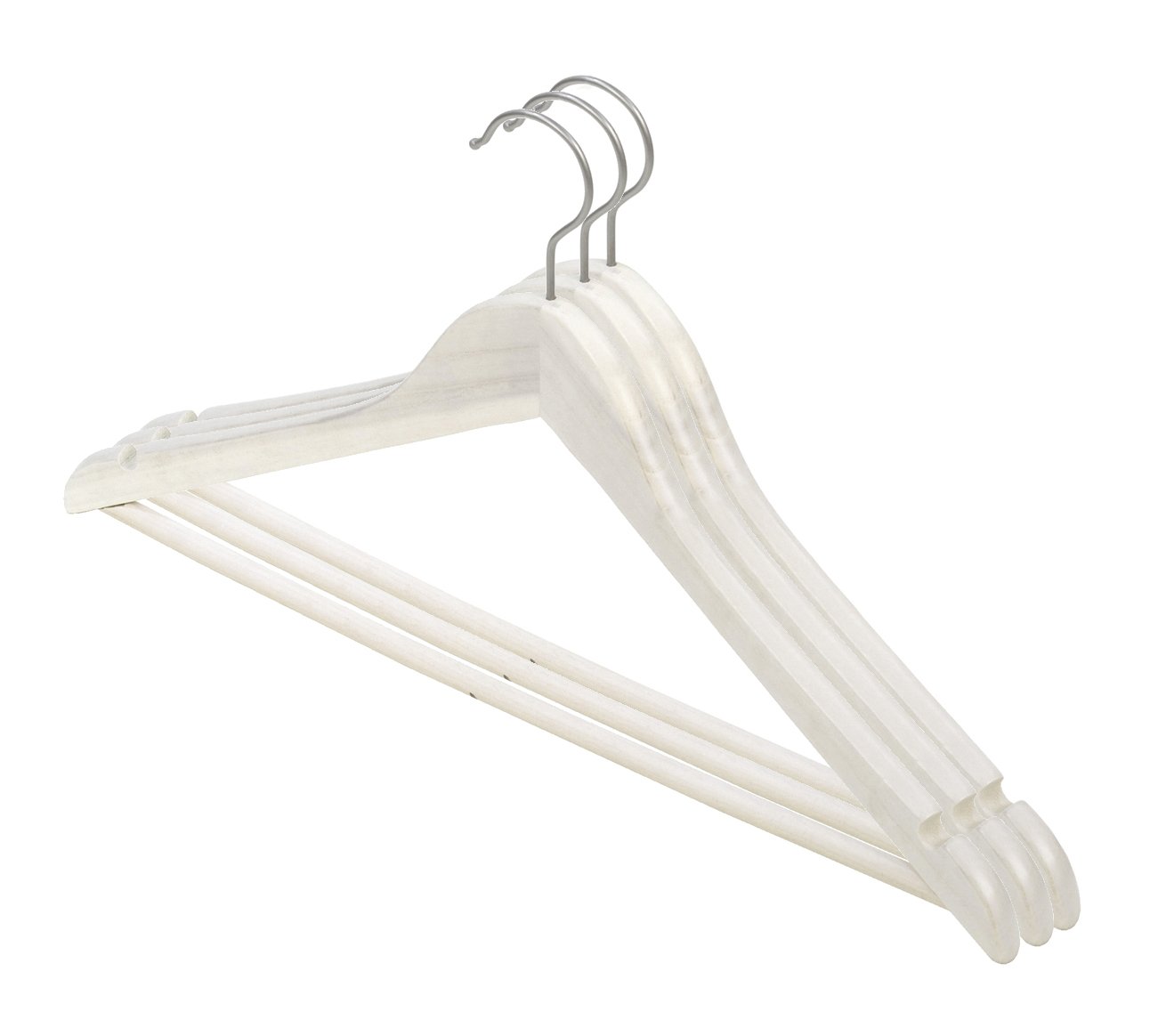 Domopak Living appendiabiti legno bianco 45 cm 3 pezzi salvaspazio