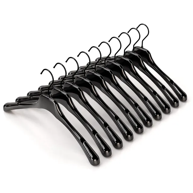 Mainetti Start Grucce 38 cm Nero Lucido 10 Pezzi Salvaspazio