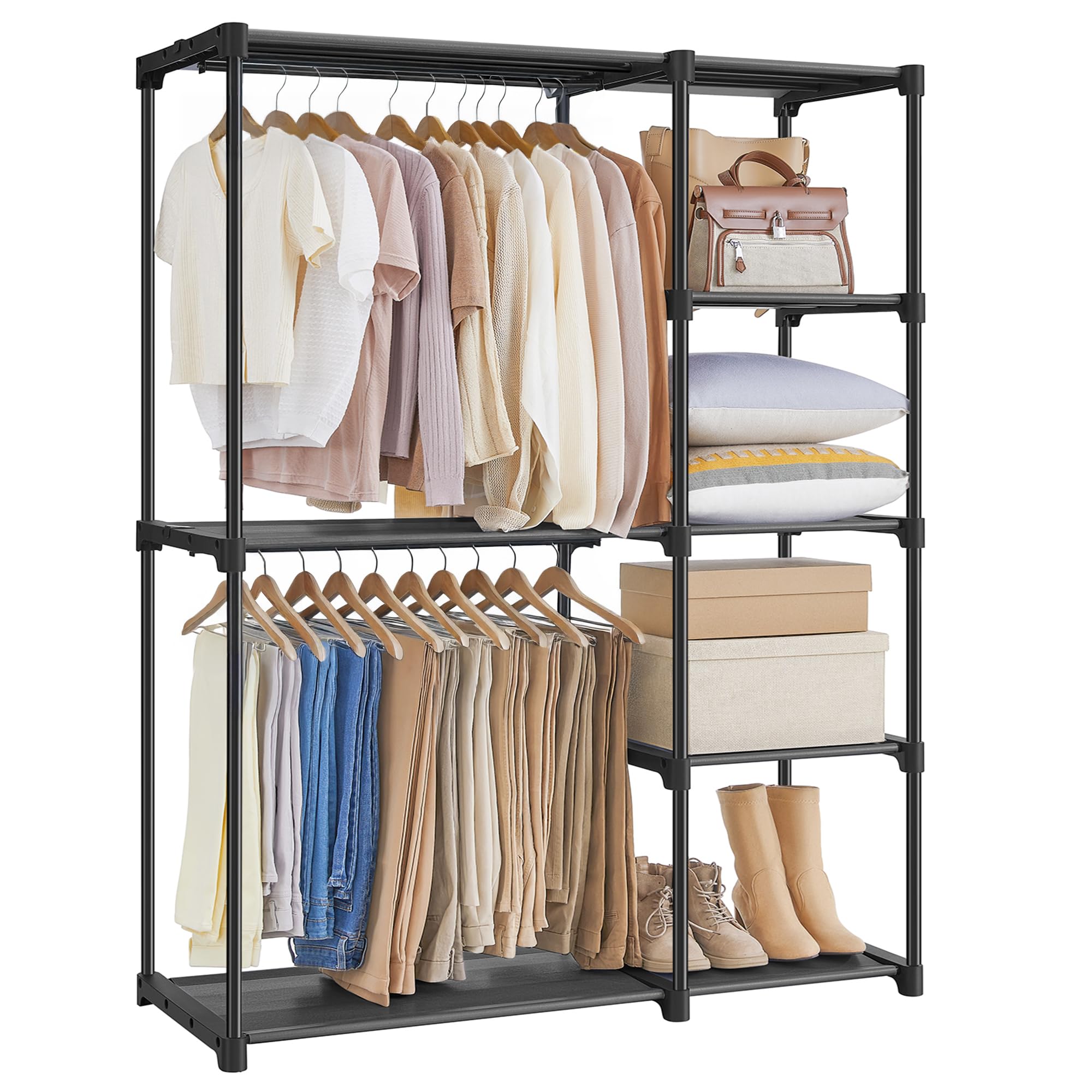 Songmics RYG24BK Armadio Portatile 112x43x165 cm Nero
