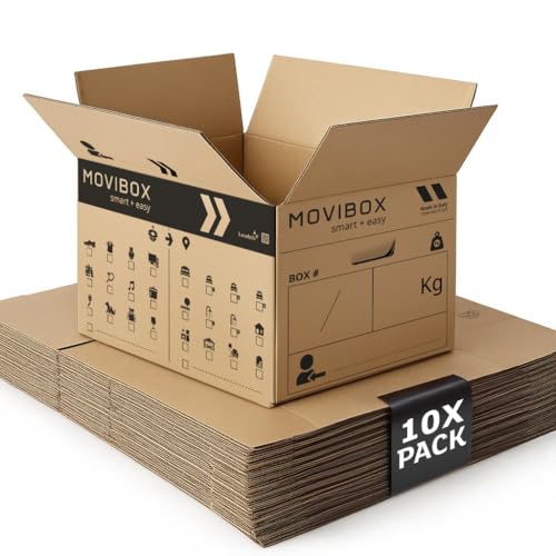 Lavatelli Movibox Scatole Trasloco 50x35x35 Set 10 Doppia Onda