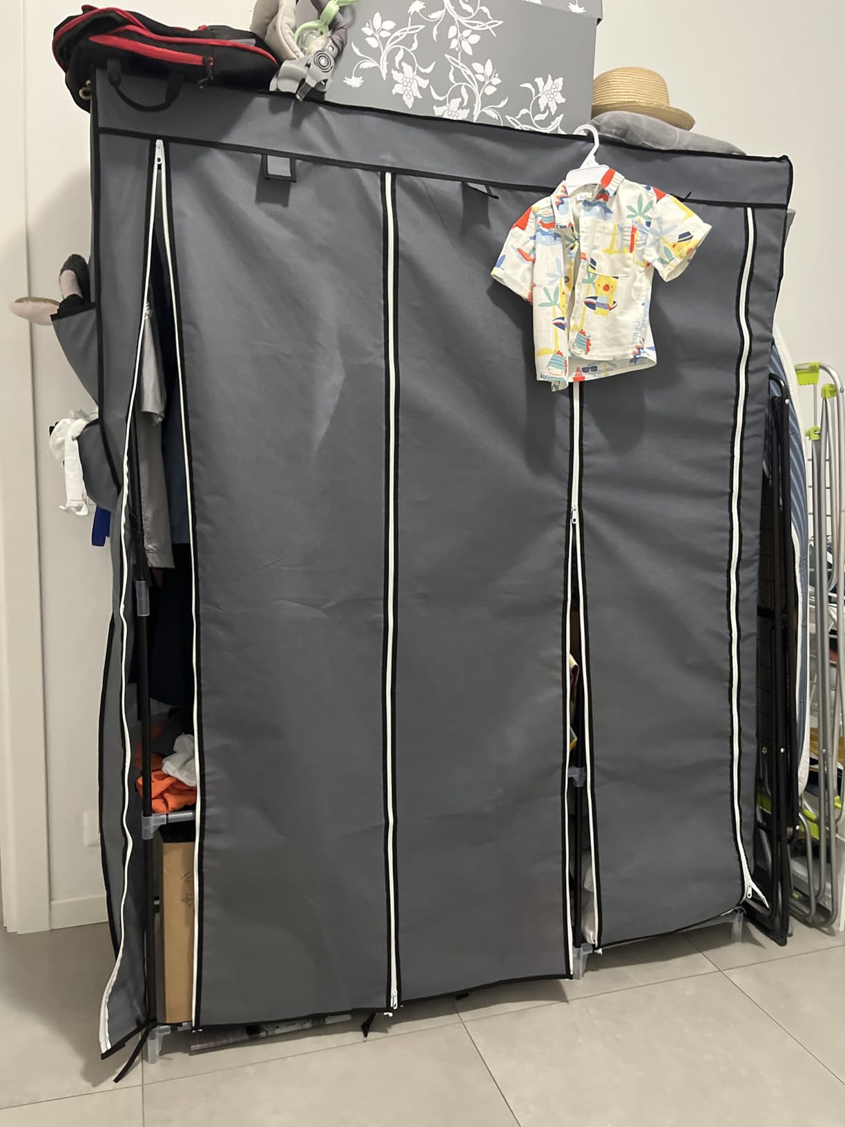 Songmics RYG094B02 guardaroba nero 45x170x167 cm