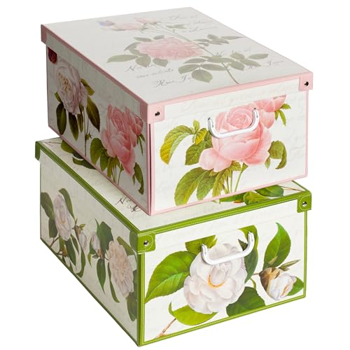 Lavatelli Mix6 scatole armadio set 2 pezzi 49x40x24 floreale