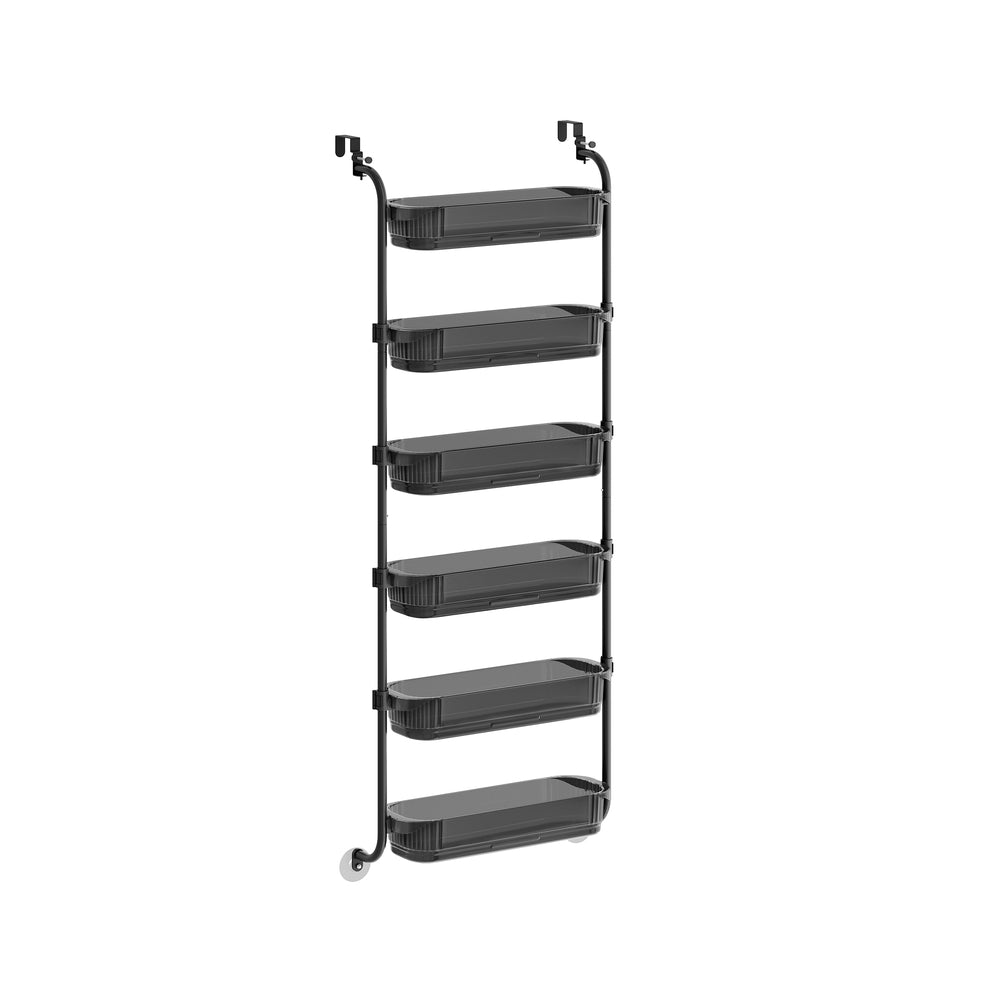 SONGMICS UKCS046BH01 organizer porta dispensa 6 ripiani nero