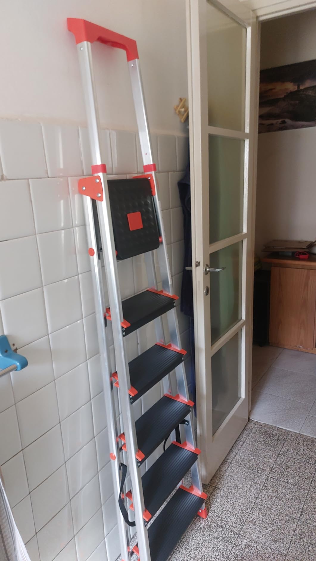 Songmics GLT06BK Scaletta 6 Gradini Alluminio 150 kg