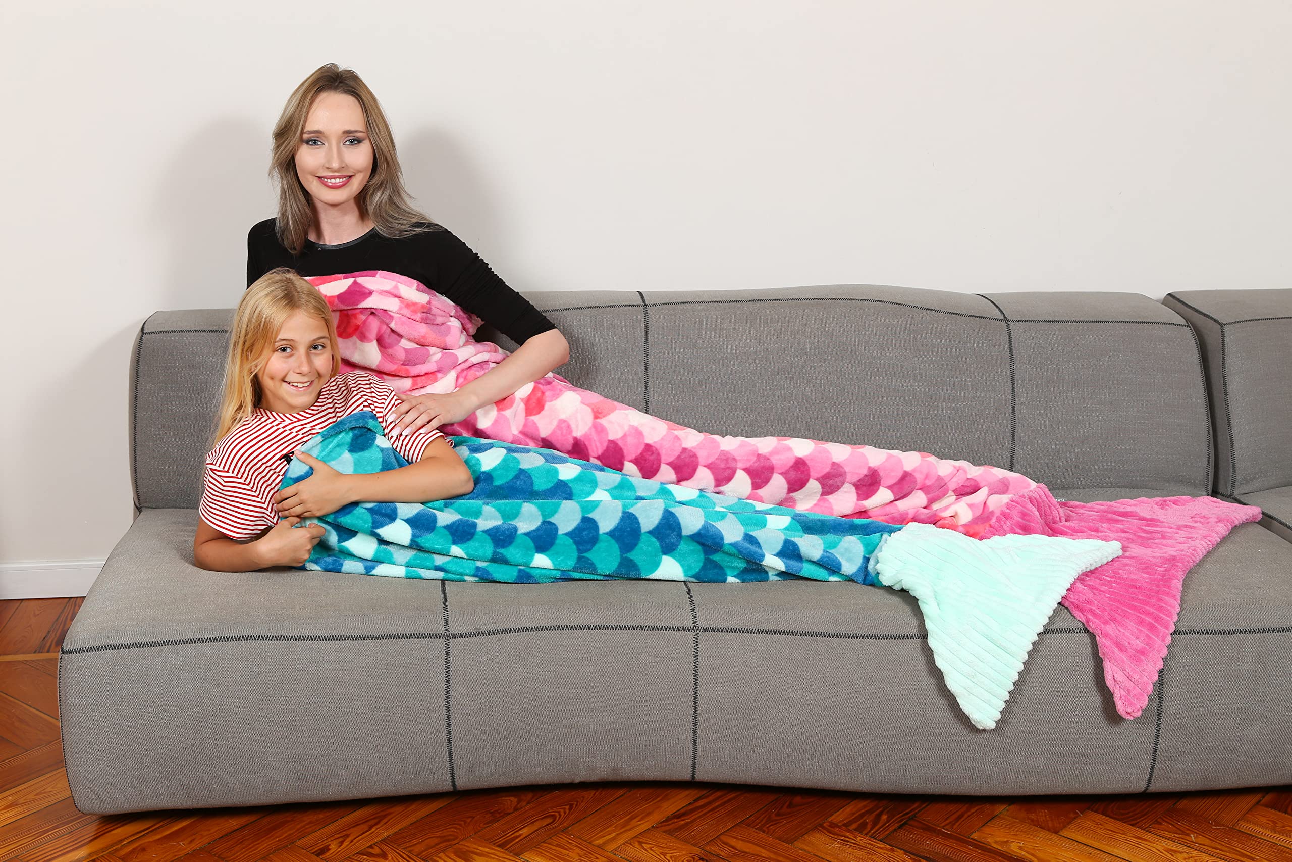 Lavatelli Kanguru Sirena coperta coda turchese 200 cm