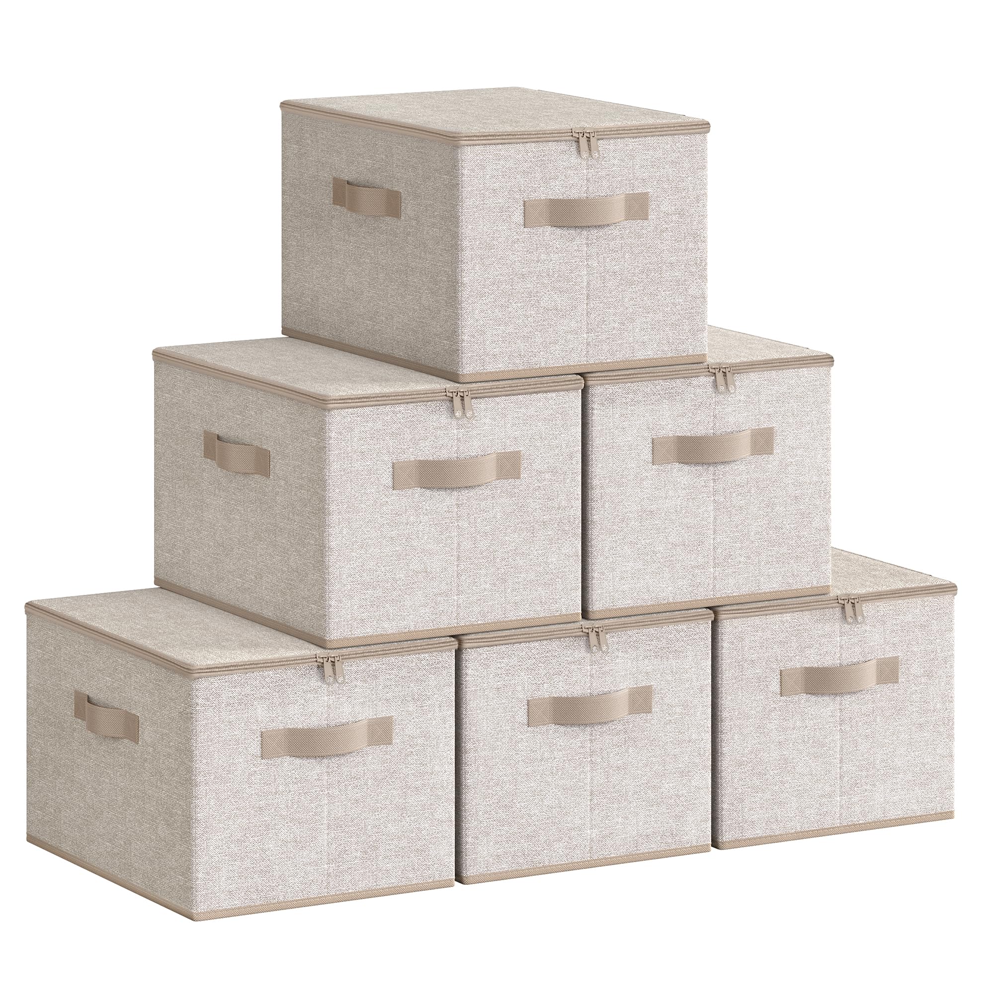 Songmics RYZB03G scatole portaoggetti set 3 pezzi grigio