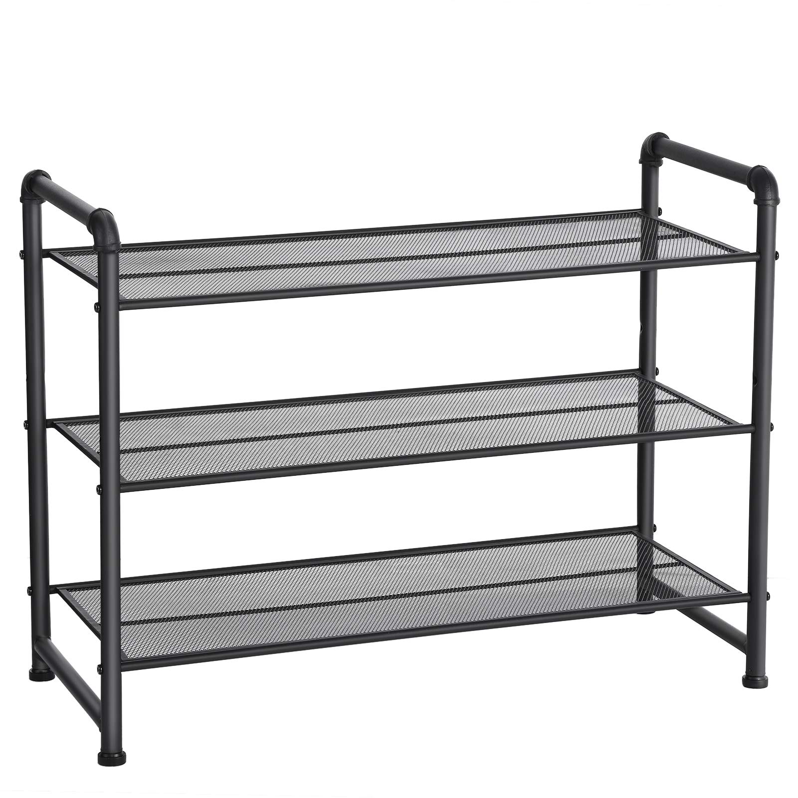 Songmics LMR53BK scarpiera 3 ripiani nero opaco 71,5 cm