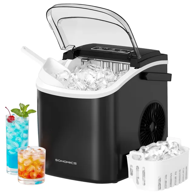 Songmics XZB001B1EU macchina ghiaccio nero 12 kg autopulente