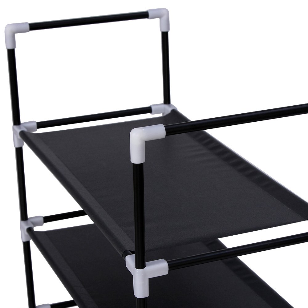 Songmics LSR04H scarpiera 4 ripiani tessuto nero 58x28x74