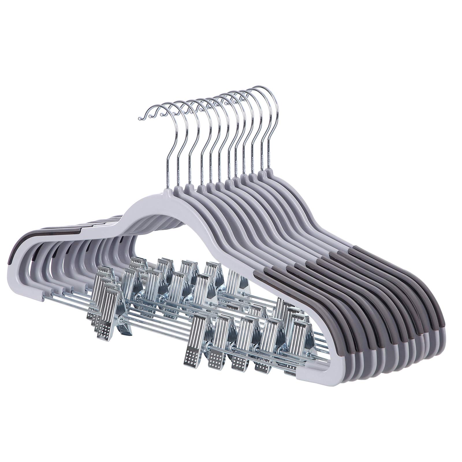 Songmics CRP01G-12 Grucce Pantaloni Set 12 Pezzi Grigio