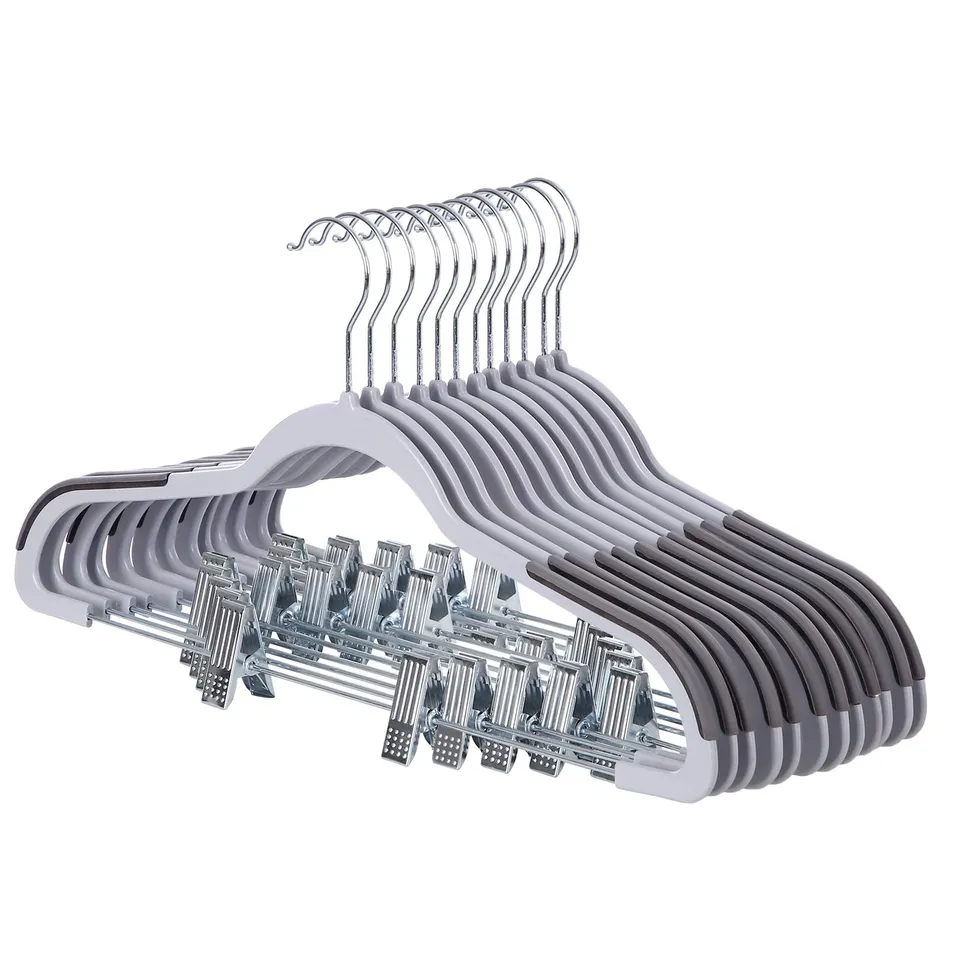 Songmics CRP01G-12 Grucce Pantaloni Set 12 Pezzi Grigio