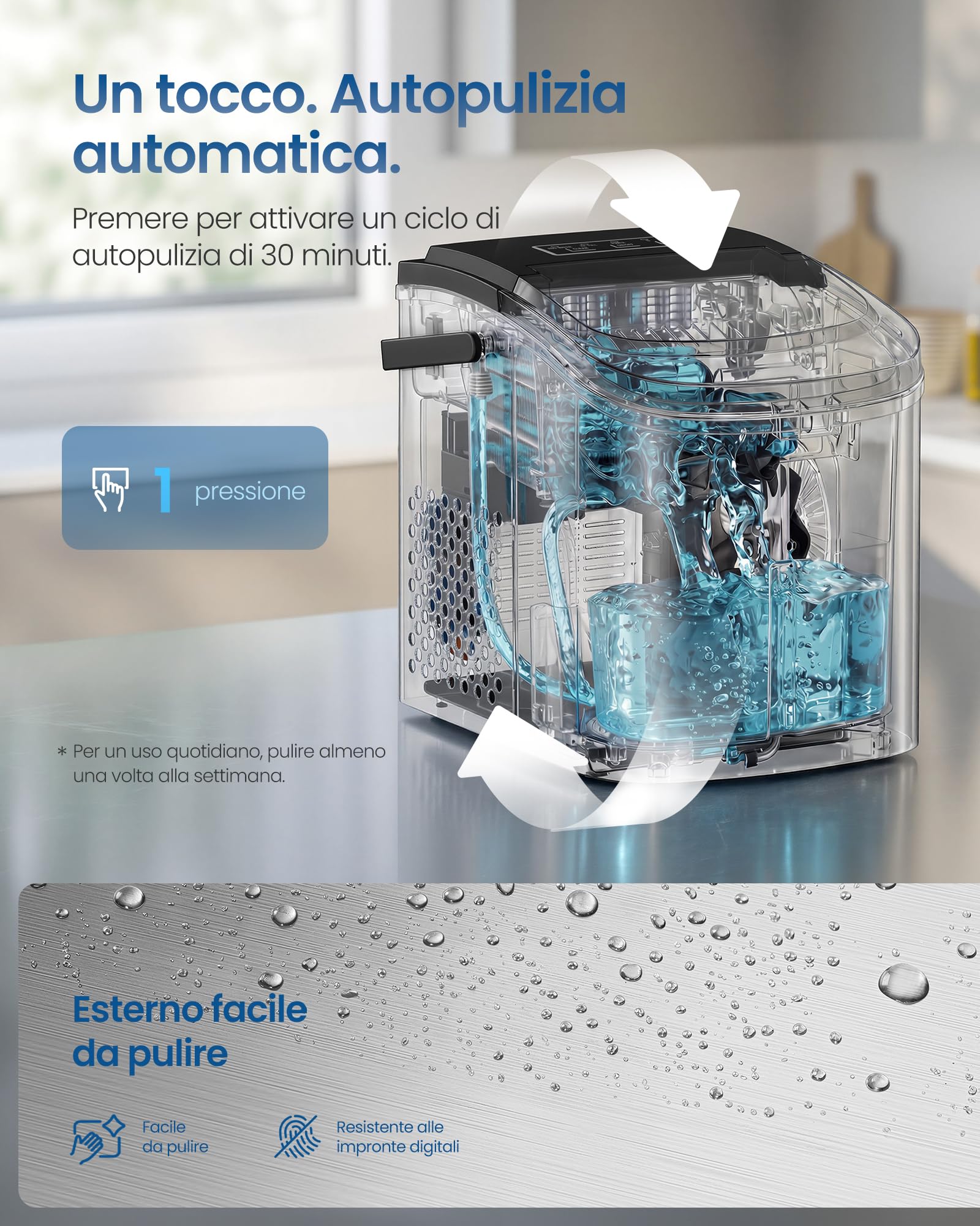 Songmics XZB001E1EU macchina del ghiaccio grigio portatile