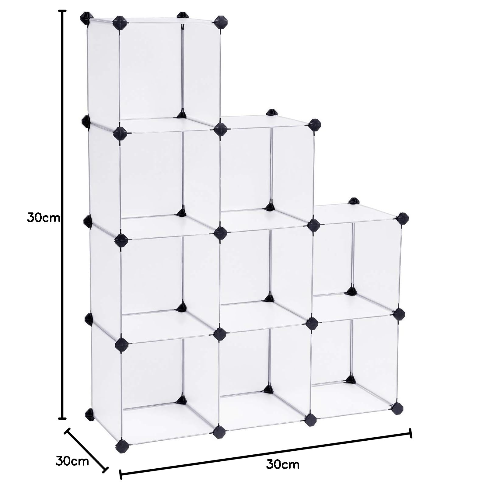 Songmics LPC115S armadio 9 cubi bianco