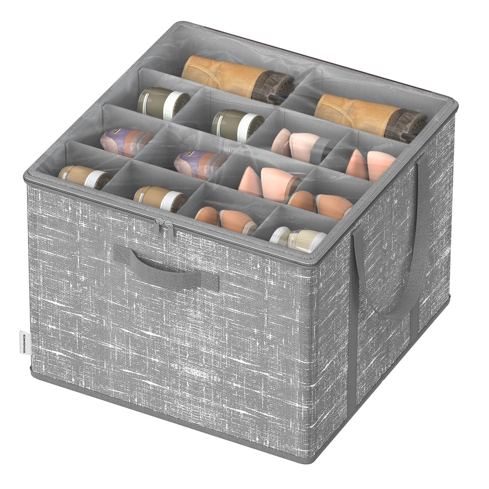 Songmics ULSP601G01 organizer scarpe 16 paia con manici