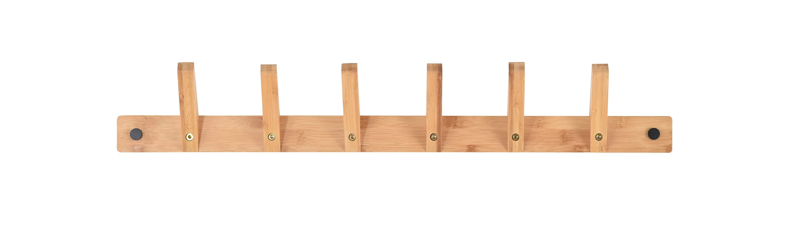 DOMO PAK LIVING Appendiabiti Bamboo 6 Ganci 2 Montaggi