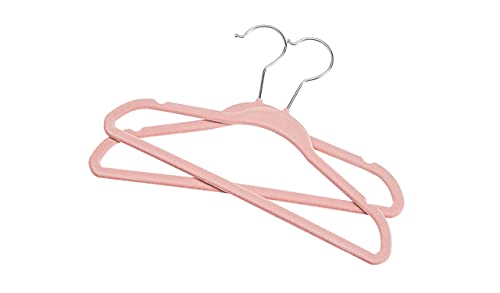 Ediesi grucce bambino velluto rosa antiscivolo 10 pezzi
