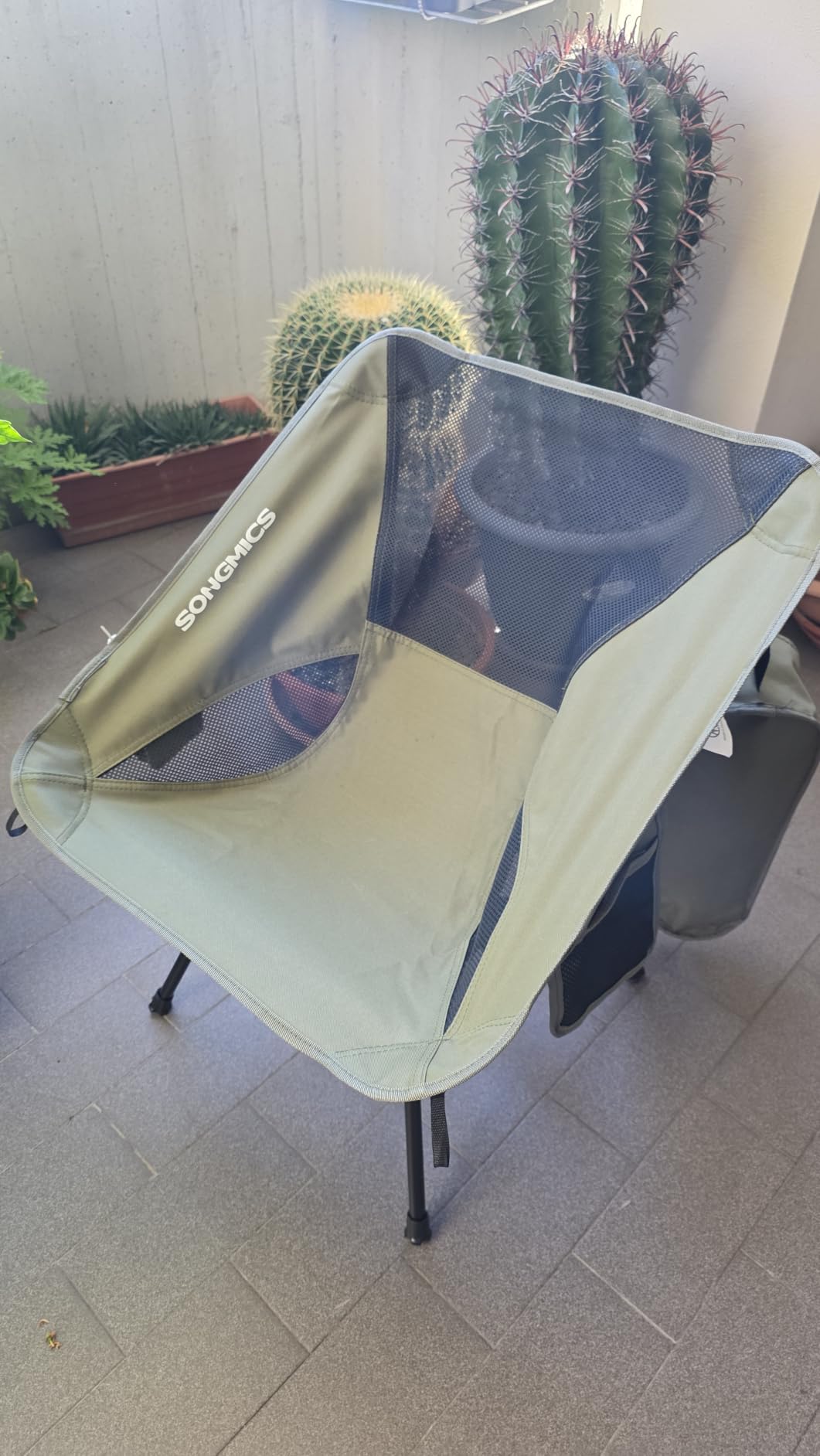 Songmics GCB052BZ01 Sedie Campeggio Nero Set 2 Pezzi Altezza