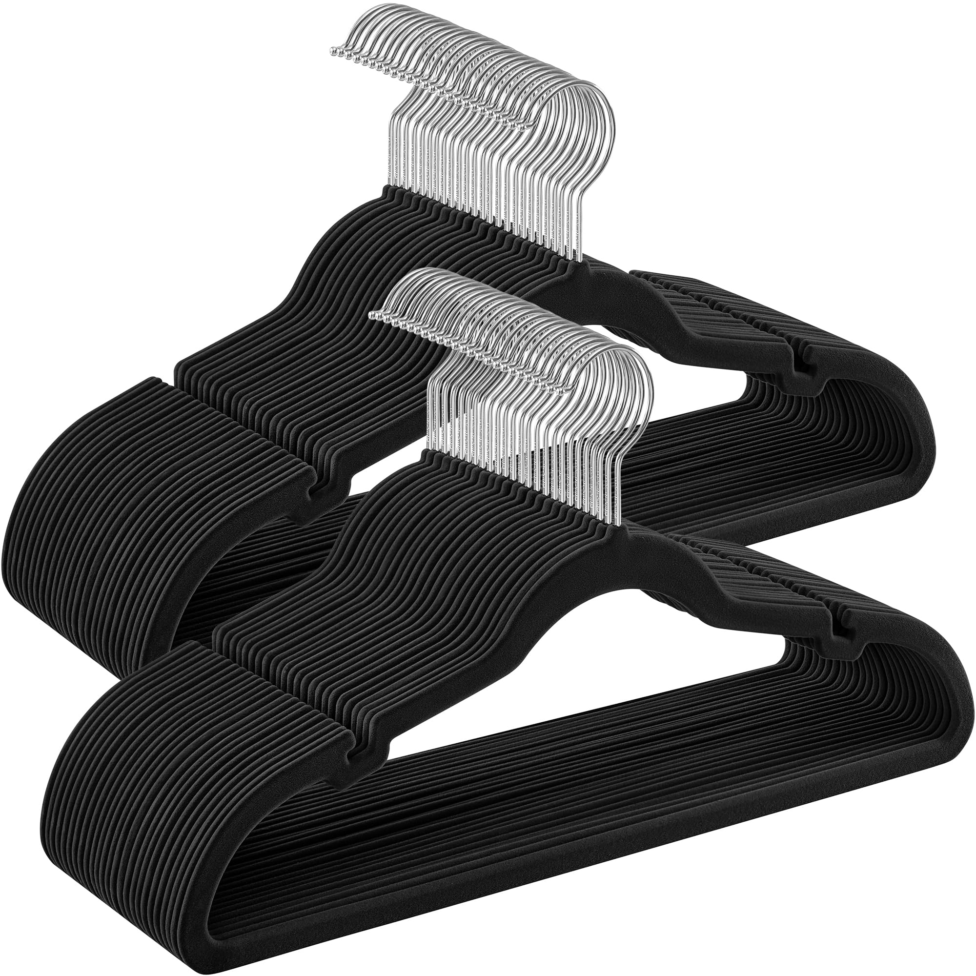 Songmics CRF029B05 grucce velluto 50 pezzi nero 43 cm antiscivolo