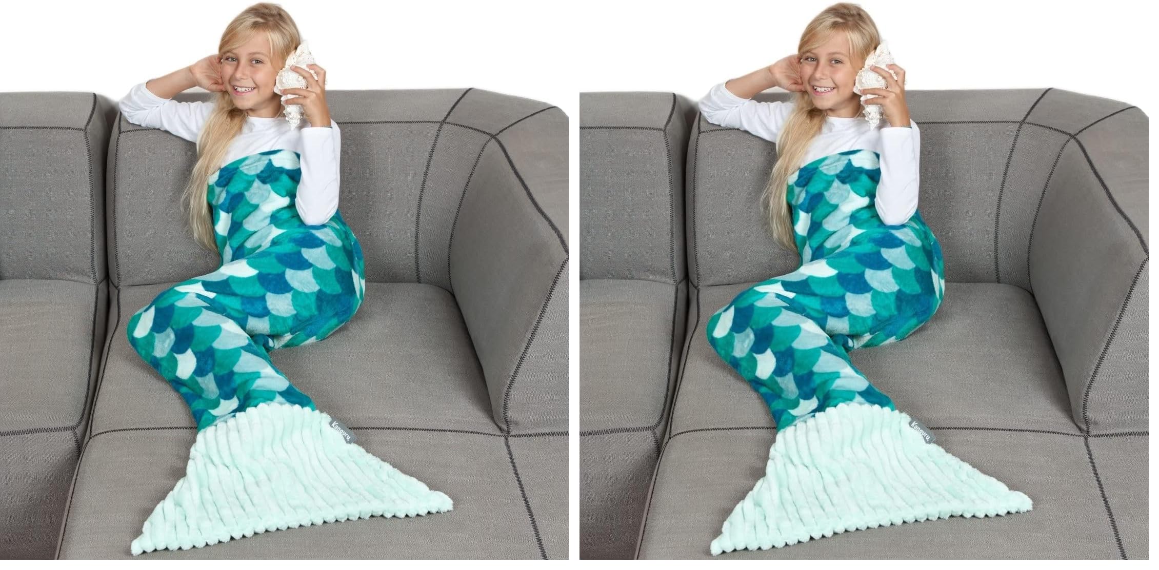 Lavatelli Sirena Coperta Coda Sirena 142 cm Pile Bambina