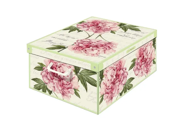 Lavatelli Scatola Cartone Peonie Media 32x42x17,5 cm
