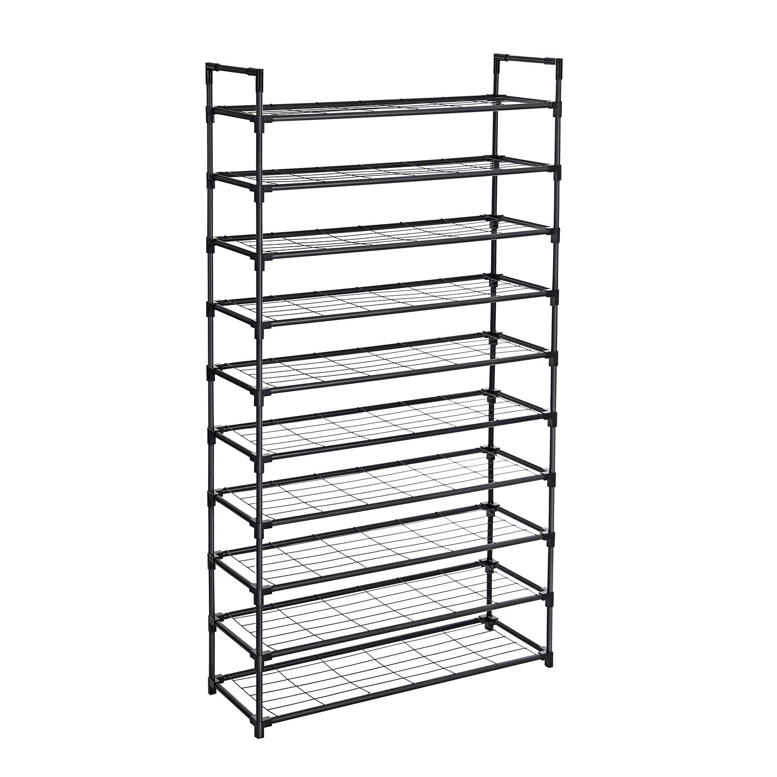 Songmics LSM10BK scarpiera metallo nera 10 ripiani 176 cm