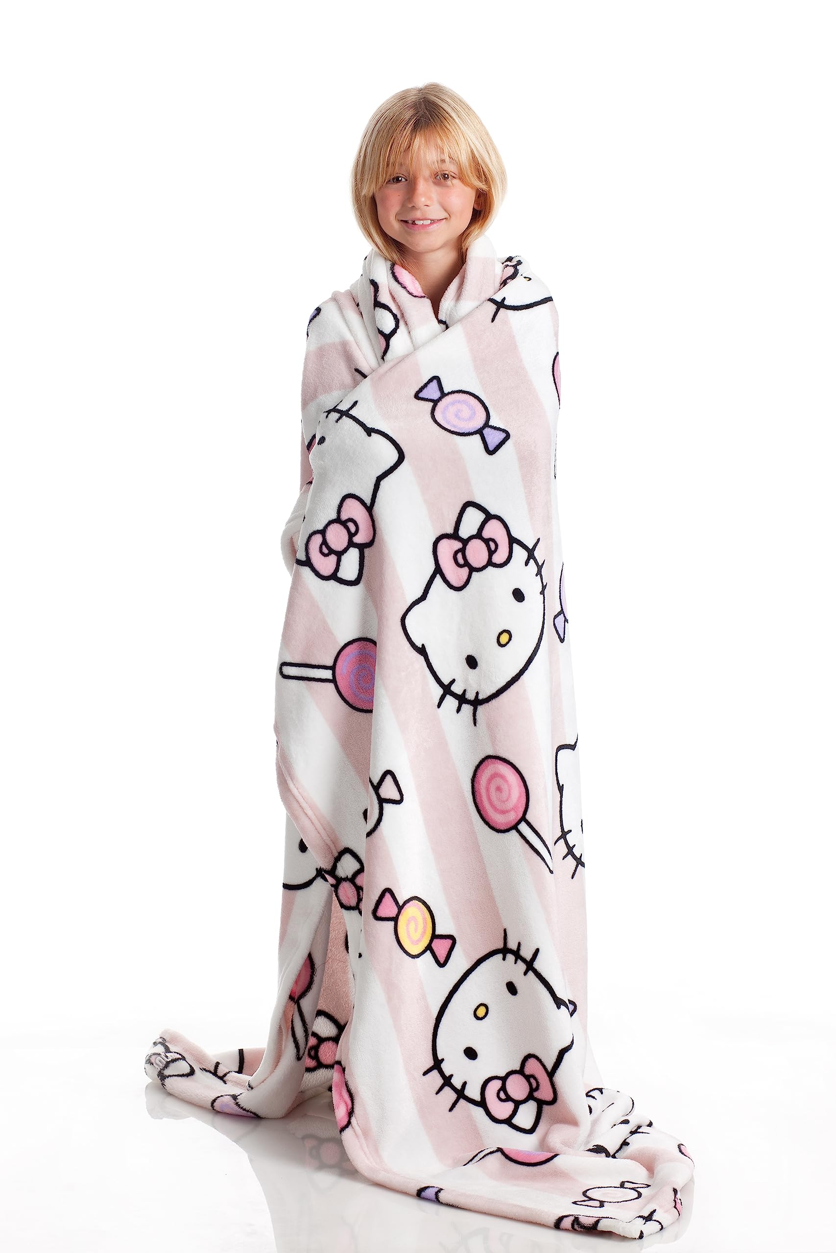 Kanguru Hello Kitty plaid pile rosa 130x170 cm