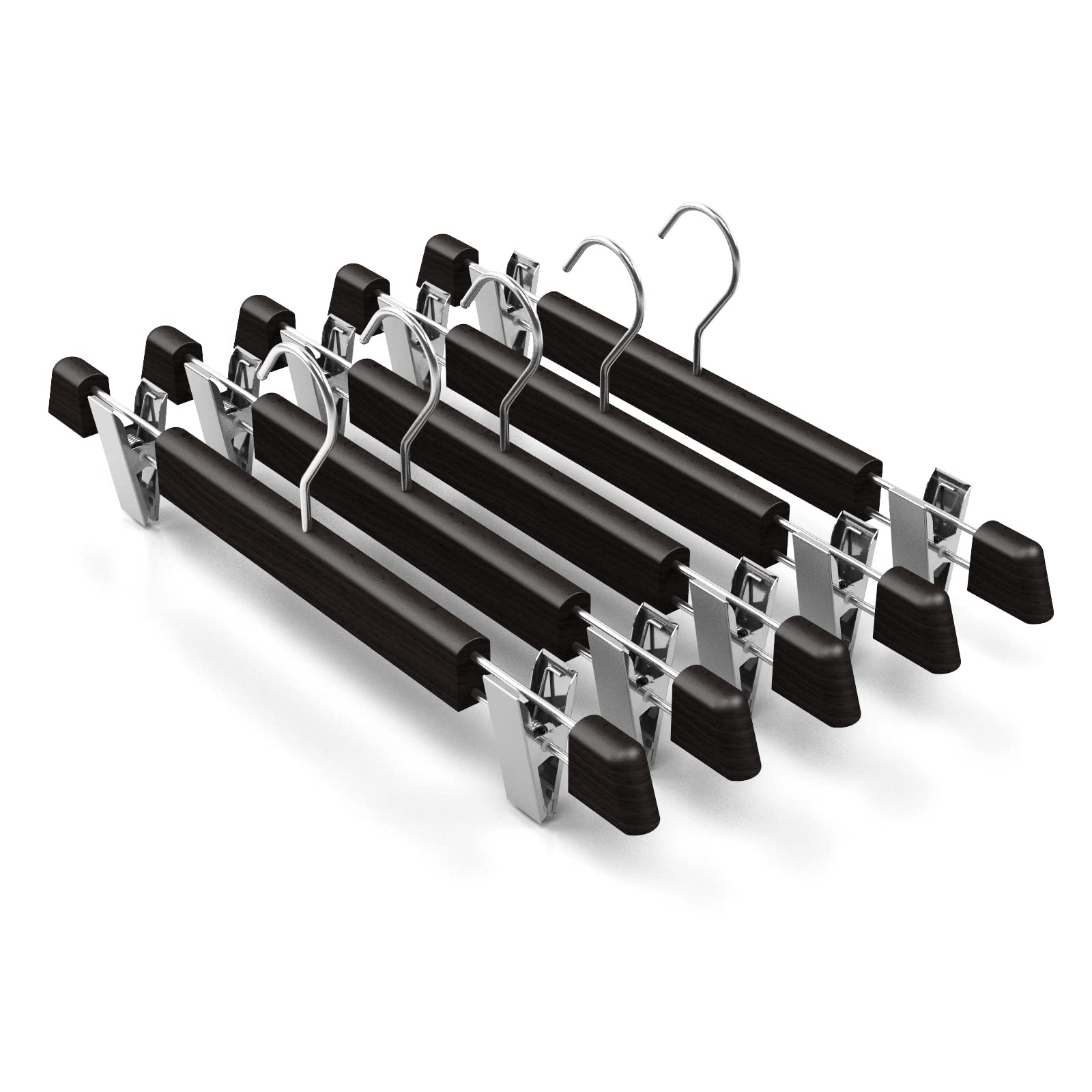 Mainetti Linea Legno grucce con pinze wengè 40 cm 5 pezzi salvaspazio