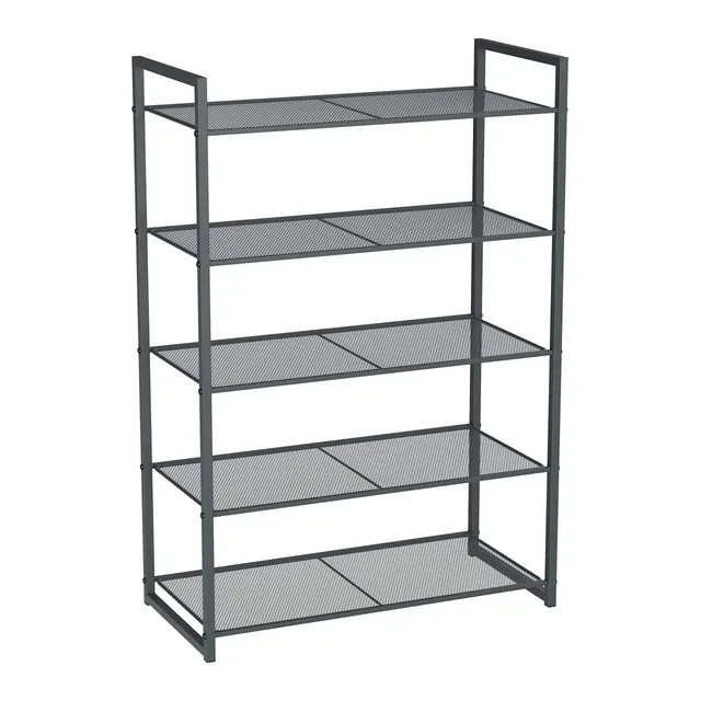 Songmics LMR85GC Scarpiera 5 Ripiani Grigia Impilabile