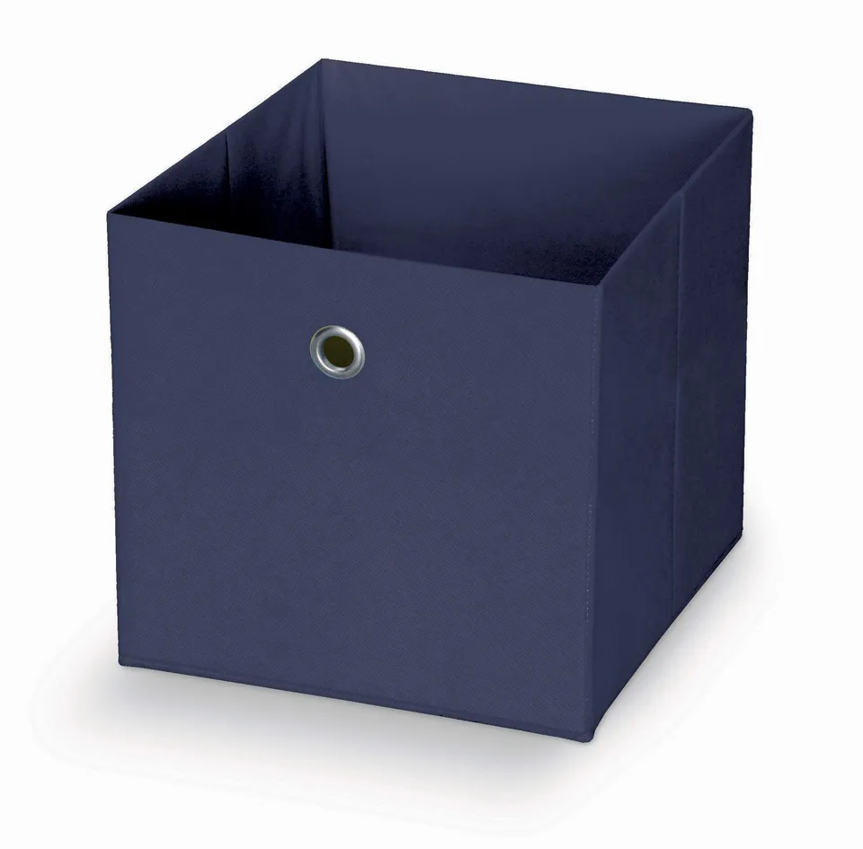 Domopak Living cubo contenitore TNT 30 cm blu con occhiello