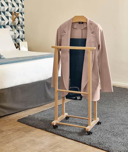 DOMO PAK LIVING Indossatore Legno Naturale 47x36x104 con Ruote