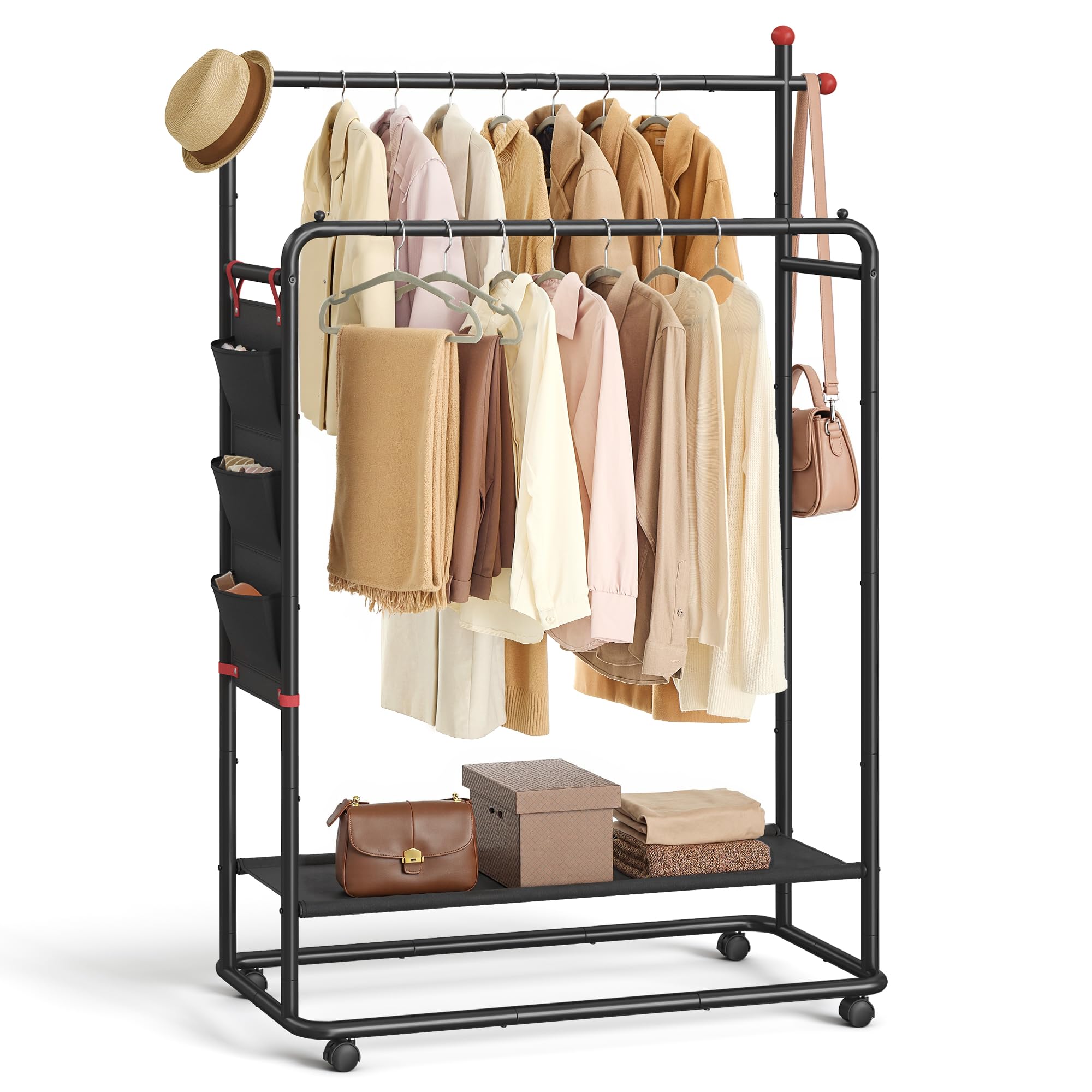Songmics HSR170W01 stand appendiabiti bianco con ruote 30 kg