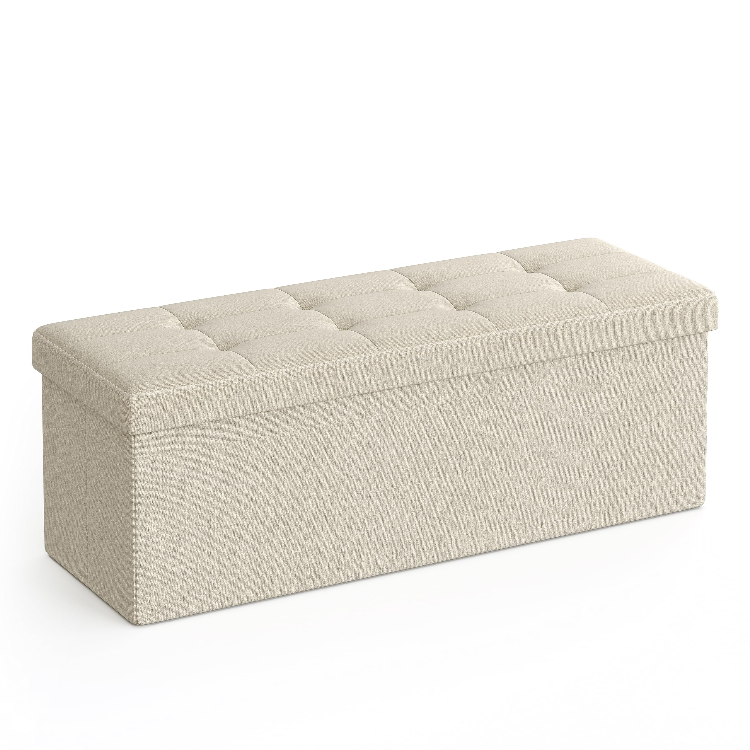 Songmics Mazie LSF77BE cassapanca 110 cm bianco crema
