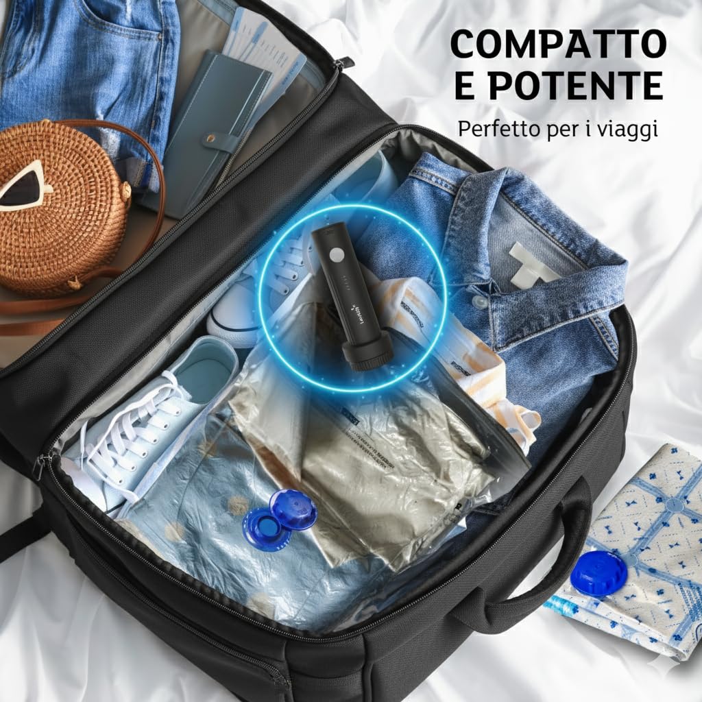 Lavatelli Vac-U-Bag Zaino Sottovuoto 40x30x20 Pompa USB-C