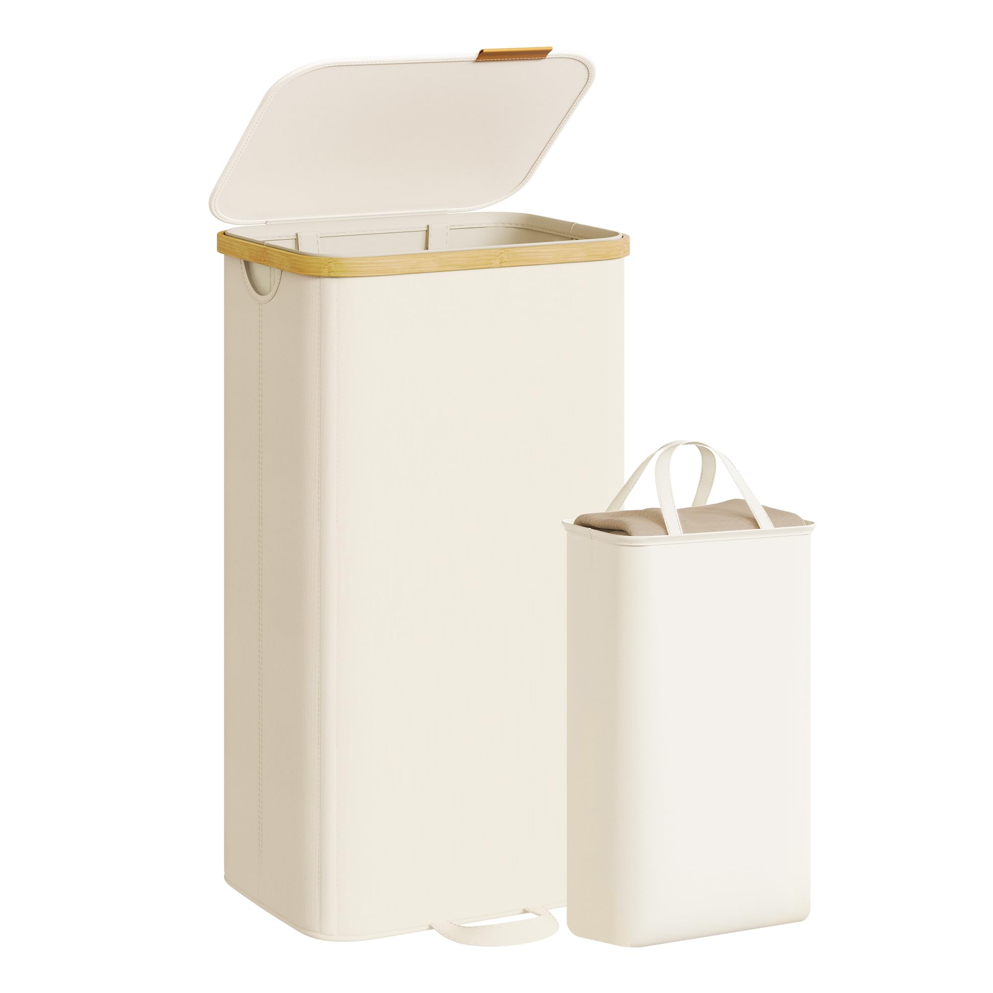 Songmics LCB531WD01 Cesto Portabiancheria 100 L Bianco Crema