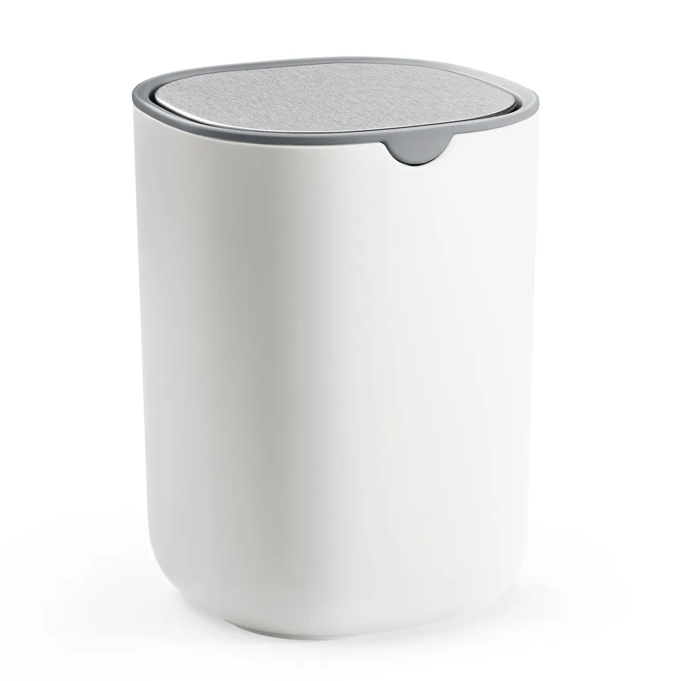 Songmics ULTB150W101 mini cestino bianco 1 L con coperchio