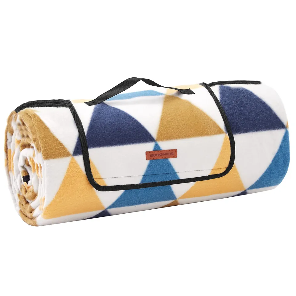 Songmics GCM073Q01 coperta picnic 300x200 cm giallo blu impermeabile